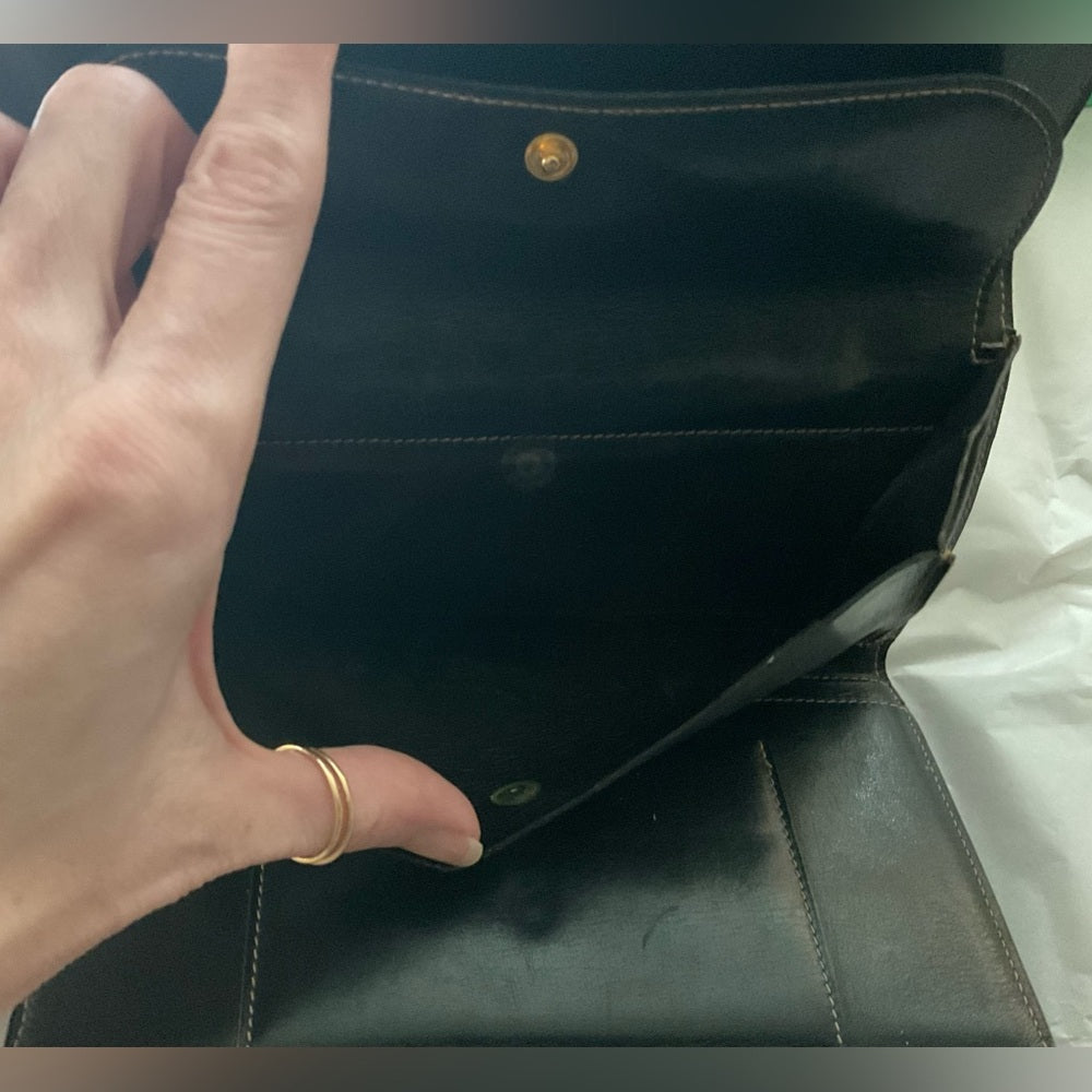 CELINE Vintage Horse Carriage Long Wallet – Archive Era. Made in Italy | listing photo 6