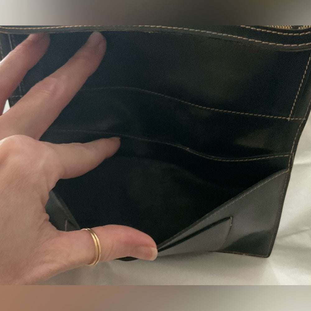 CELINE Vintage Horse Carriage Long Wallet – Archive Era. Made in Italy | listing photo 8