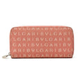 Bulgari coral pink BVLGARI logo zip-around wallet, photo 1 of 16