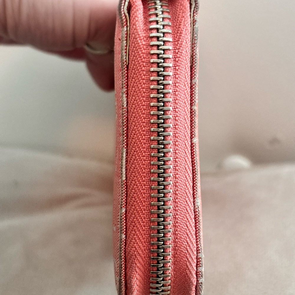 Bulgari coral pink BVLGARI logo zip-around wallet, photo 6 of 16