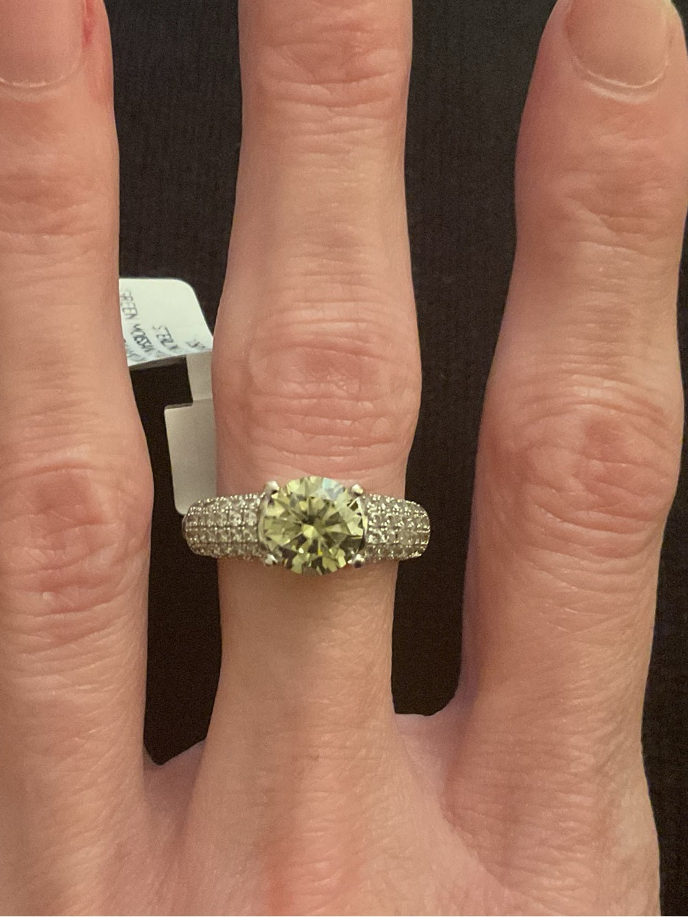 Green Moissanite SSVJewelry Set 4CTW Cathedral Ring&Halo Pendant GRA Certified! | listing photo 1