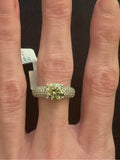 Green Moissanite SSVJewelry Set 4CTW Cathedral Ring&Halo Pendant GRA Certified! | listing photo 1