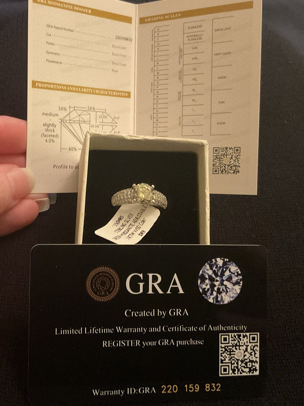 Green Moissanite SSVJewelry Set 4CTW Cathedral Ring&Halo Pendant GRA Certified! | listing photo 9