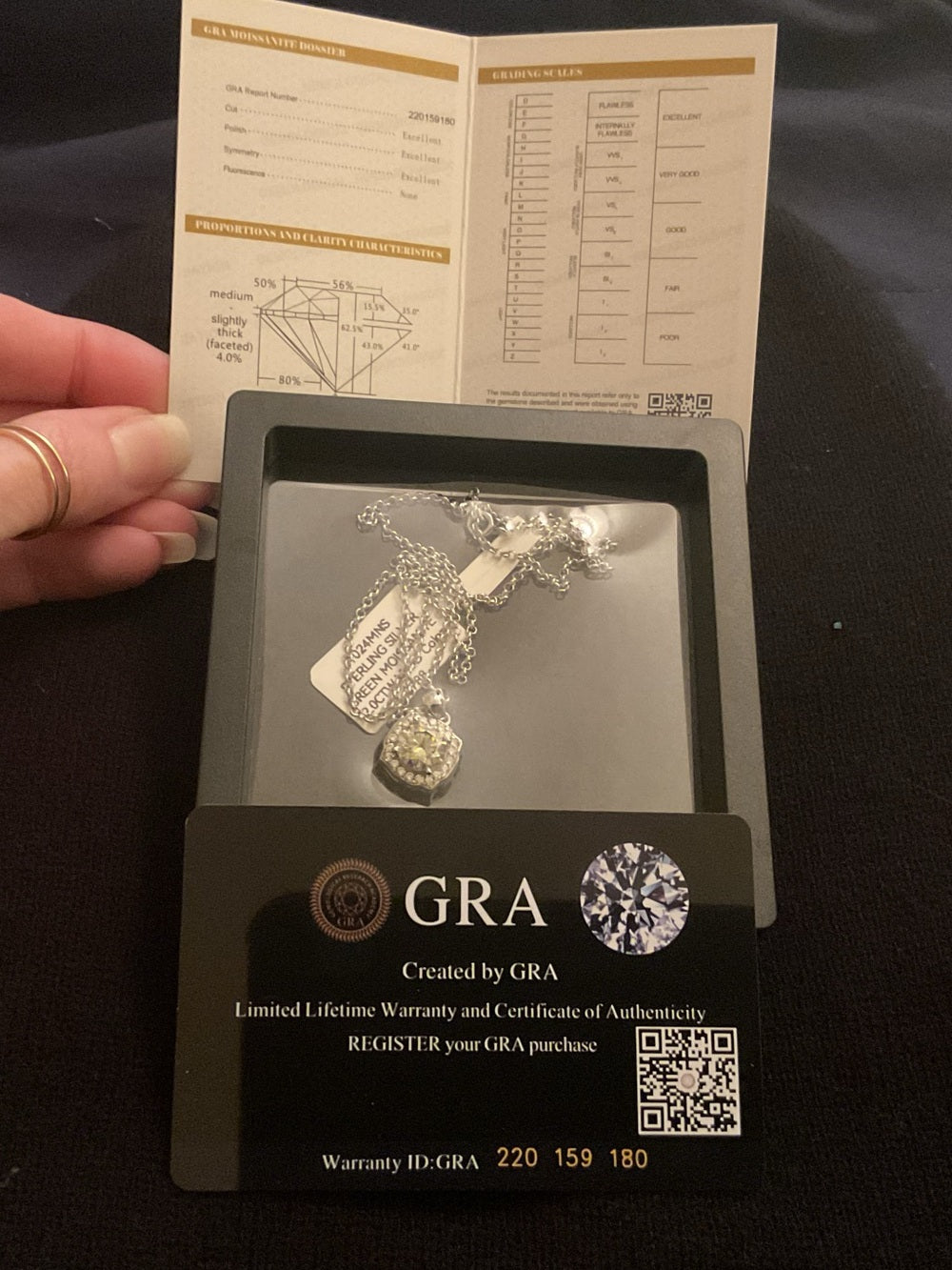 Green Moissanite SSVJewelry Set 4CTW Cathedral Ring&Halo Pendant GRA Certified! | listing photo 12