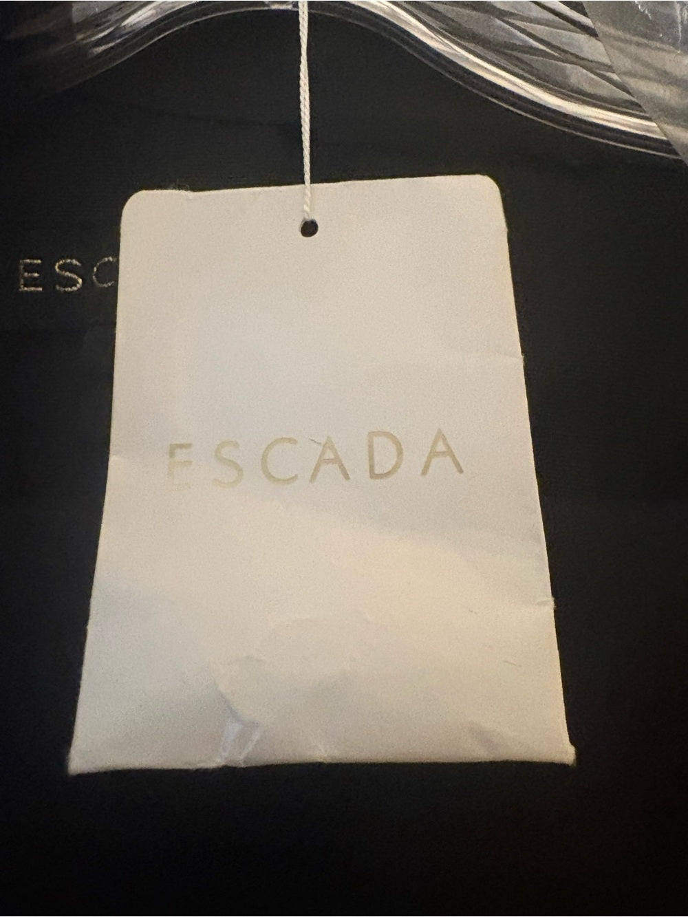 ESCADA Vintage Couture Black Open-Back Button Pant Suit Rare Statement Runway | listing photo 10
