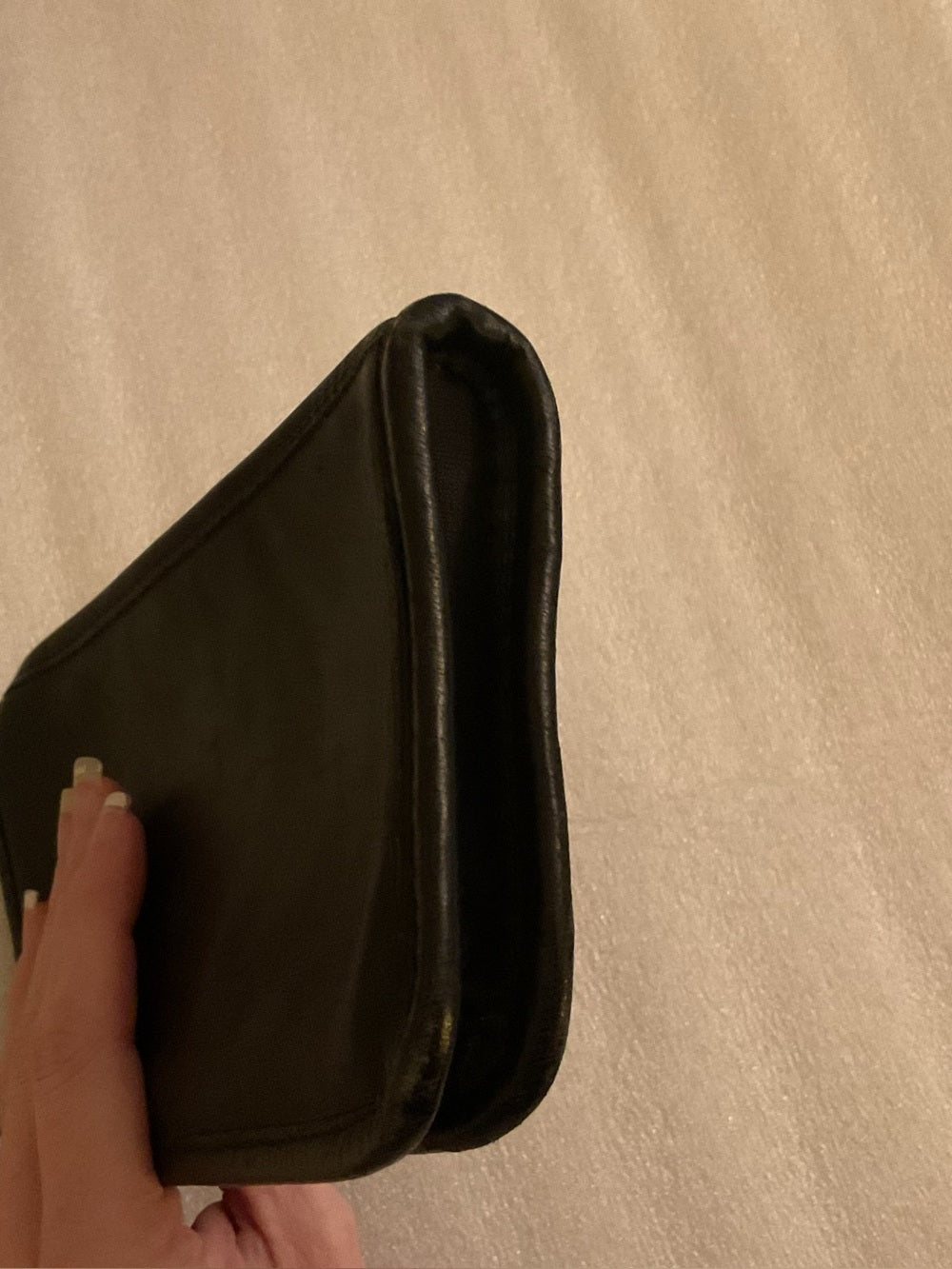 COACH VNTG CR COSMETIC POUCH LATE 70s EARLY 80s TICKING STRIPE ORIGINAL HANGTAG | listing photo 6