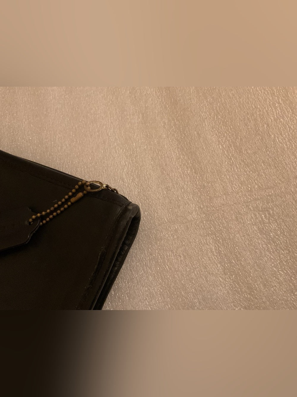 COACH VNTG CR COSMETIC POUCH LATE 70s EARLY 80s TICKING STRIPE ORIGINAL HANGTAG | listing photo 11