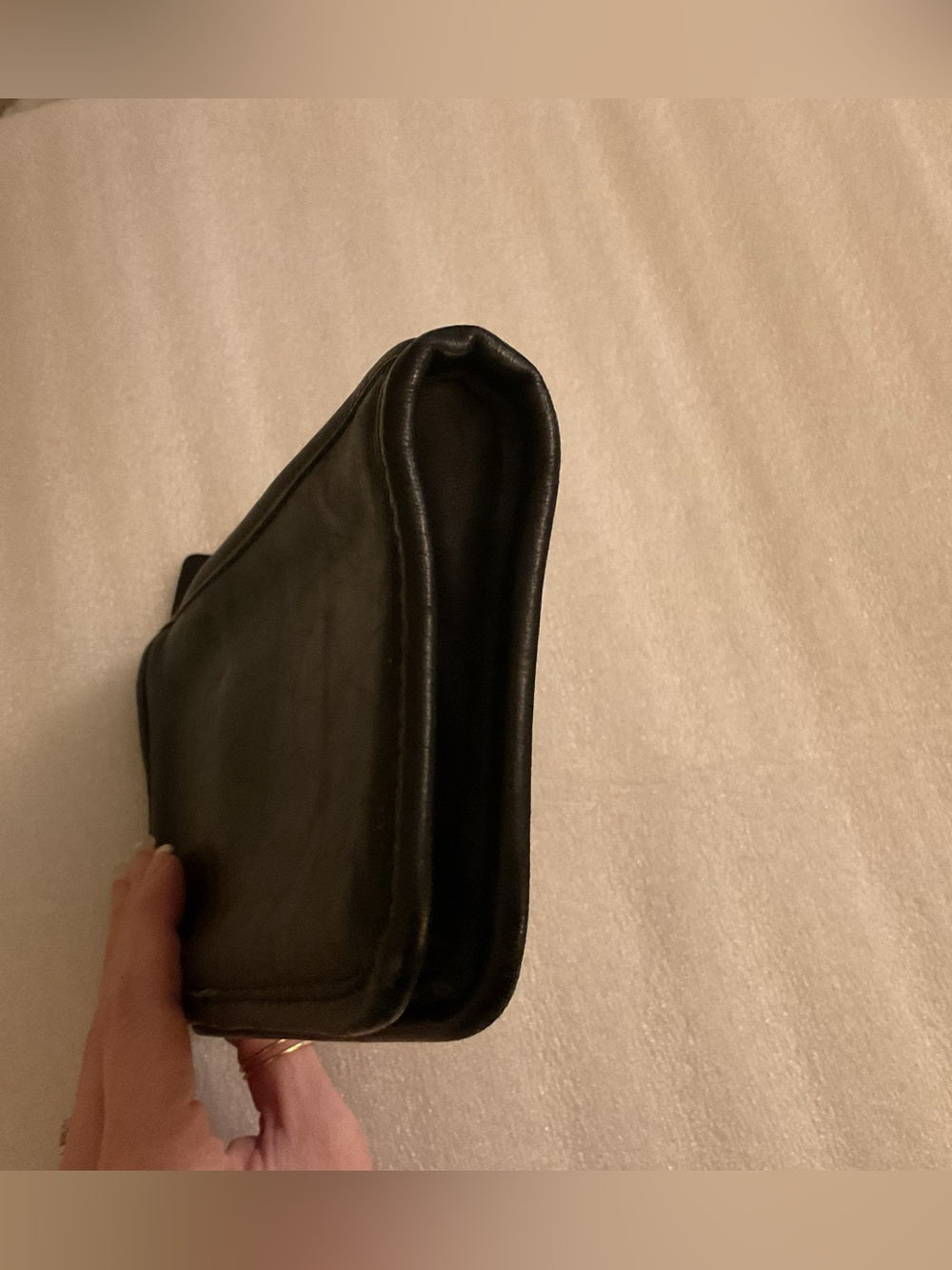 COACH VNTG CR COSMETIC POUCH LATE 70s EARLY 80s TICKING STRIPE ORIGINAL HANGTAG | listing photo 5