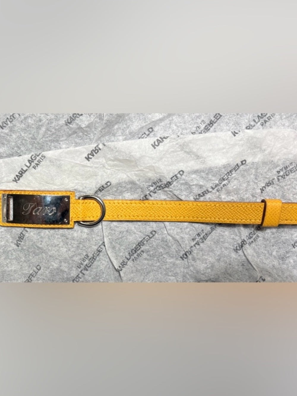 Hermès Yellow Epsom Leather Collar/ Bracelet PM | Palladium COA Authenticated | listing photo 6