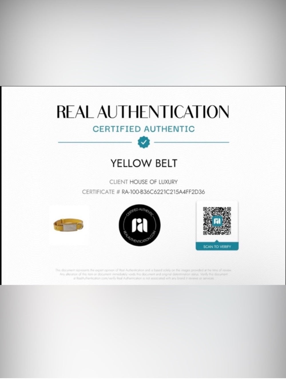 Hermès Yellow Epsom Leather Collar/ Bracelet PM | Palladium COA Authenticated | listing photo 10