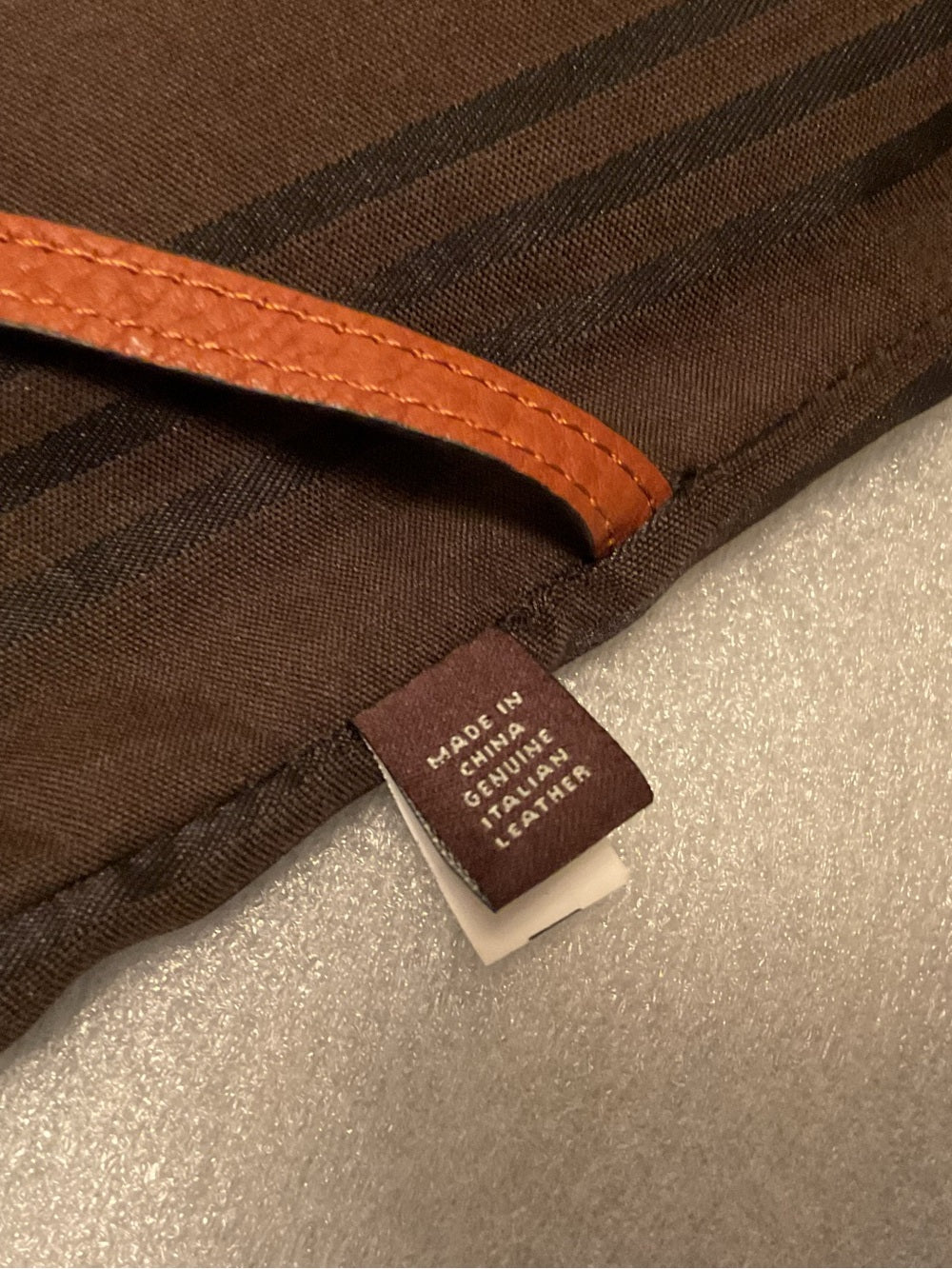 FRYE Melissa Cargo Tote XXL Cognac Italian Leather Crossbody Whipstitch Hang Tag | listing photo 12