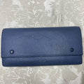 Celine Large Flap Multifunction Wallet in blue pebbled leather, photo 1 of 14