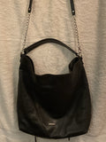 Rebecca Minkoff Moto Hobo Oversized Black Leather Double Zip Convertible Bag | listing photo 1