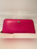 LOEWE Vintage Pink Leather Anagram Zip Around Continental Wallet Authentic COA | listing photo 1