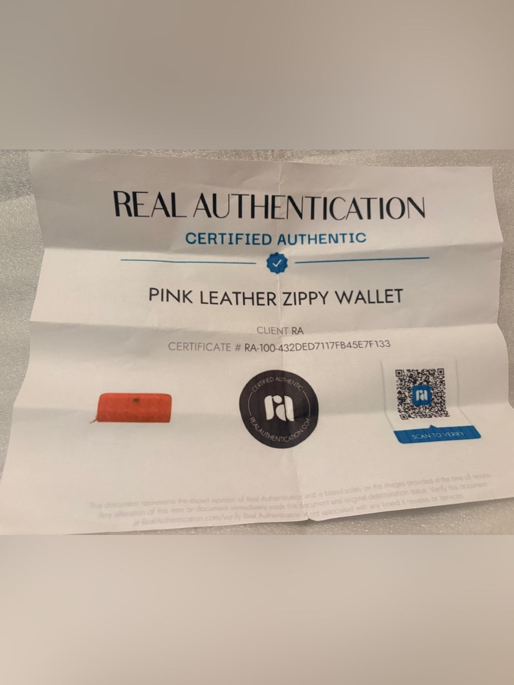 LOEWE Vintage Pink Leather Anagram Zip Around Continental Wallet Authentic COA | listing photo 3