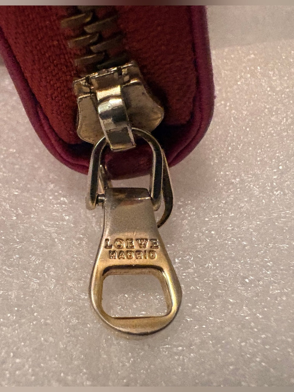 LOEWE Vintage Pink Leather Anagram Zip Around Continental Wallet Authentic COA | listing photo 7