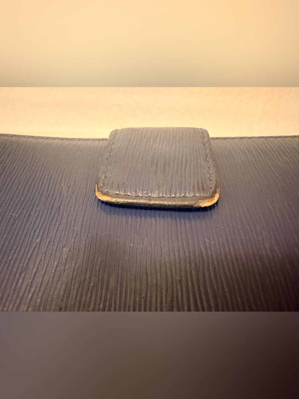 PRADA 1ML348 Vitello Move Bluette Blue Leather Continental Authenticity Card | listing photo 5