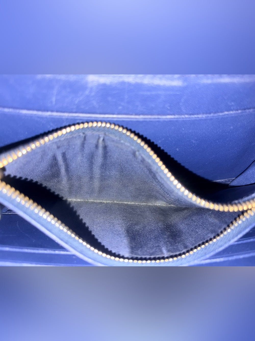 PRADA 1ML348 Vitello Move Bluette Blue Leather Continental Authenticity Card | listing photo 12